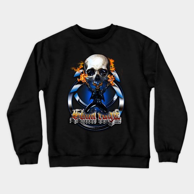 Skull Rage Crewneck Sweatshirt by monoguru